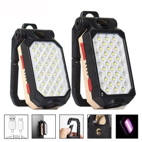 Powerful COB Work Light Rechargeable LED Flashlight – Waterproof Magnetic Lantern (Emitting Color: Type A-Big)