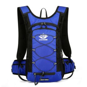 Hydration Pack Backpack for Running Hiking Cycling – 2L Water Bladder Camping Biking Bag (Color: Blue)