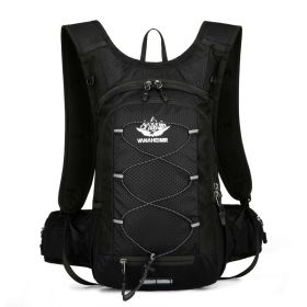 Hydration Pack Backpack for Running Hiking Cycling – 2L Water Bladder Camping Biking Bag (Color: Black)
