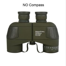 HD 10X50 High Power Binoculars with Rangefinder Compass (Color: NO Compass Green)