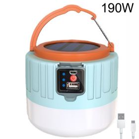 LED Solar Camping Light – USB Rechargeable Tent Lantern Bulb (Wattage: Upgrade 190W B, Ships From: China)
