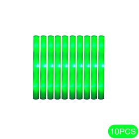 Glow Sticks – 10PCS Colorful LED Foam Sticks for Party Events (Color: Always light-green, size: 10pcs)