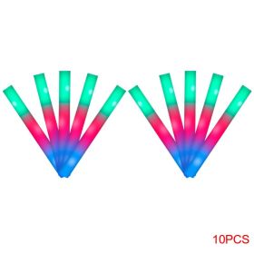 Glow Sticks – 10PCS Colorful LED Foam Sticks for Party Events (Color: Flickering-colorfui, size: 10pcs)