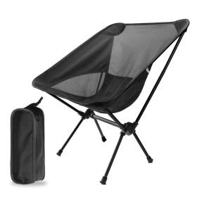 Superhard High Load Outdoor Camping Chair – Ultralight Folding Seat (Ships From: China, Color: Black)