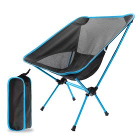 Superhard High Load Outdoor Camping Chair – Ultralight Folding Seat (Ships From: China, Color: Sky blue)