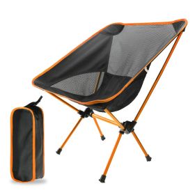 Superhard High Load Outdoor Camping Chair – Ultralight Folding Seat (Ships From: China, Color: Orange)