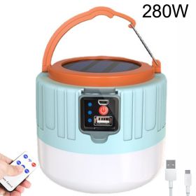 LED Solar Camping Light – USB Rechargeable Tent Lantern Bulb (Wattage: Best 280w B, Ships From: China)