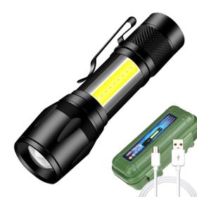 Mini Torch LED Rechargeable Flashlight – Portable USB Camping Lantern (Emitting Color: Only Flashlight)