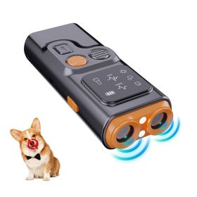 Dog Barking Control Training with LED Flashlight (Color: Black, Type: Style A)