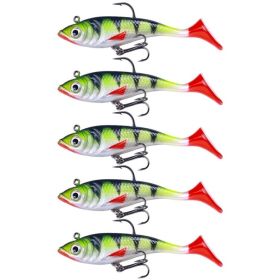 T-Tail Lead Fishing Lure Set for Outdoor Fishing (Type: 5Pcs/Set, Color: Green)