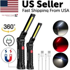 Rechargeable LED COB Work Light (Bundle: 1 Large + 1 Small)