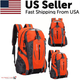 40L  Travel Backpack (Color: Orange)