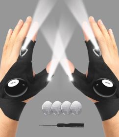 Flashlight Gloves (Color: Black)