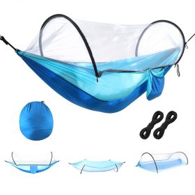 Camping Hammock with Mosquito Net (Color: Sky blue)