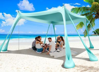 Sun Shelter 10x10ft (Color: Turquoise   10x10 FT 4 Pole)