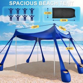 10x10 FT Beach Canopy (Color: Navy Blue)