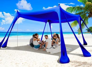 Sun Shelter 10x10ft (Color: Navy    10x10 FT 4 Pole)