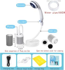 Portable Shower USB Shower Pump (colro: Grey)