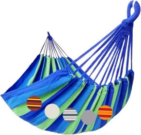 Double Hammock 2 Person (size: Blue/Green Stripe   XX-Large)