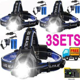 Rechargeabl LED Headlight (Quantity: 3 sets)