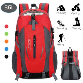Waterproof Backpack with Multiple Compartments and Pockets (Color: Red)