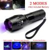 UV Flashlight LED Torch Ultra Violet Black