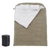 Adult double warm sleeping bag with pillow