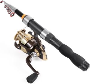 Telescopic Collapsible Extendable Fishing Rod (size: Full Extend 4.9 Feet)