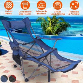 Foldable Camping Chair (Color: Blue)