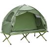 Outsunny Camping Tent Cot – Single Person Folding Off-Ground Outdoor Bed