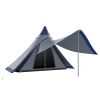 Outsunny 15.4'x15.4'x8.5' Teepee Tent – Waterproof Camping Tent with Porch for 2-3 Persons