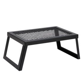 Folding Campfire Grilling Rack (Color: As pic show, size: 18")