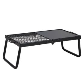 Folding Campfire Grilling Rack (Color: As pic show, size: 22.4")