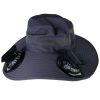 Wide Brim Sun Hat With 2 Solar Rechargeable Fans