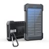Solar-Powered Portable Charger With Built-In Light, Featuring An 8000mAh High-Capacity Battery Pack, Capable Of Solar Charging And Illumination