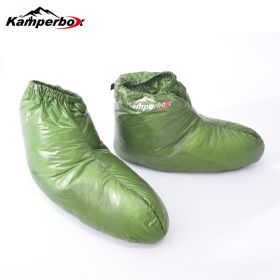 Kamperbox Down Slippers for Sleeping Bag (Color: Green)