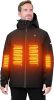 Heated Jacket, Ski Jacket Coat, With 12V/16000mAh Battery Pack, 5 Areas Heating Thicken Men Winter Coat