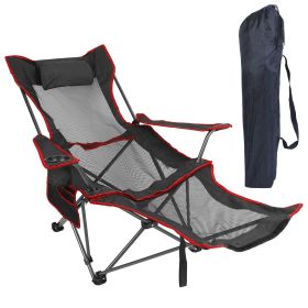 Foldable Camping Chair (Color: Black)