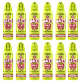 HALT! Handheld Fire Fighting Foam Spray – Compact Emergency Fire Safety (size: 12 Pack)