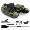Inflatable Float Tube with Pump Storage Pockets and Fish Ruler