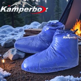 Kamperbox Down Slippers for Sleeping Bag (Color: Blue)