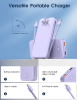 Portable Power Bank with Built in Cables Mobile Phone Portable Charger Power Phone Charger Backup Battery for IPhone,Andriod Phone, Galaxy Ect.