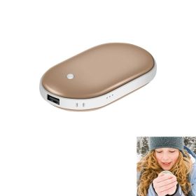 Portable Power Bank Rechargeable Pocket Warmer (Type: 5000mAh, Color: Gold)