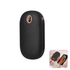 Reusable Pocket Warmer Power Bank with Digital Display (Type: 5000mAh, Color: Black)
