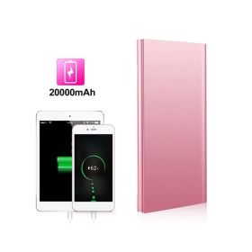 Portable Charger External Battery Pack for IOS & Android Phone (Type: 20000mAh, Color: Rose Gold)