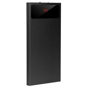 20000mAh Power Bank Ultra-thin Dual USB Ports (Option: PowerBankBlack)