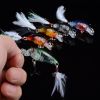 Fishing Lures With Leather – 5PCS Artificial Hard Crankbait with 3D Eyes