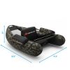 Inflatable Float Tube with Pump Storage Pockets and Fish Ruler