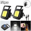 Mini LED Pocket FlashLight – USB Rechargeable COB Keychain Work Light