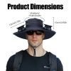 Wide Brim Sun Hat With 2 Solar Rechargeable Fans